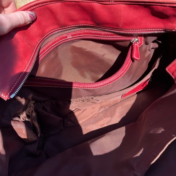 Coach Red Leather Bag - Picture 6 of 11